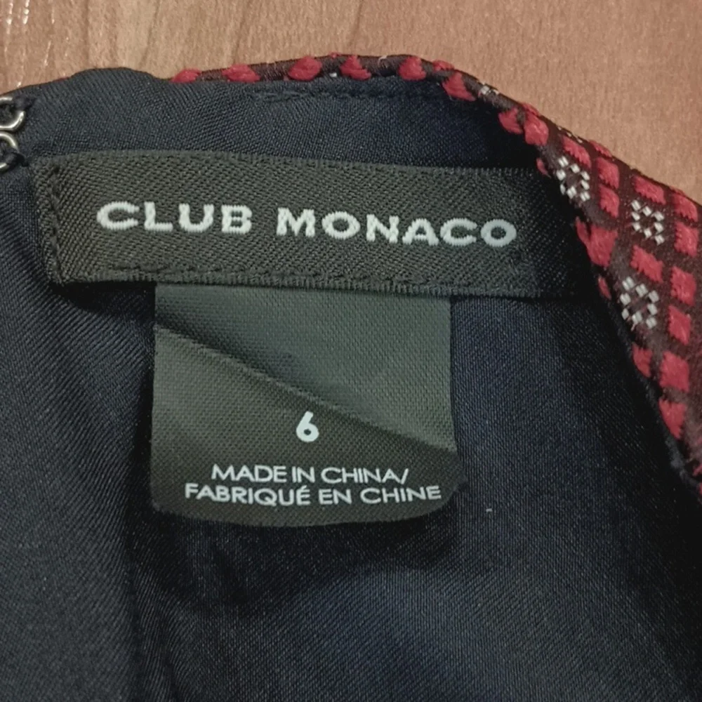 Club Monaco gray red block mini skirt size 6 - Picture 5 of 5